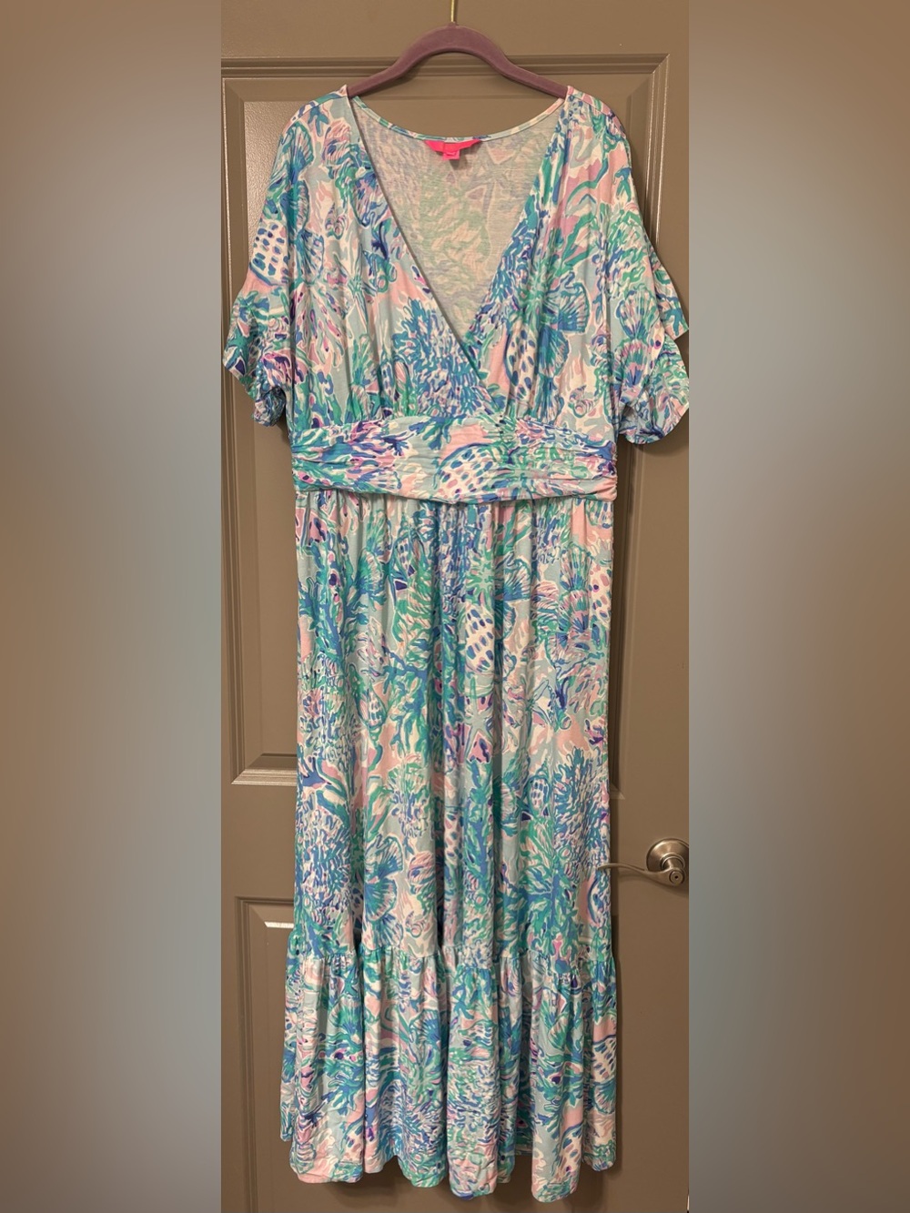 💙Lilly Pulitzer Pastel Coral Reef Maxi Dress 💙